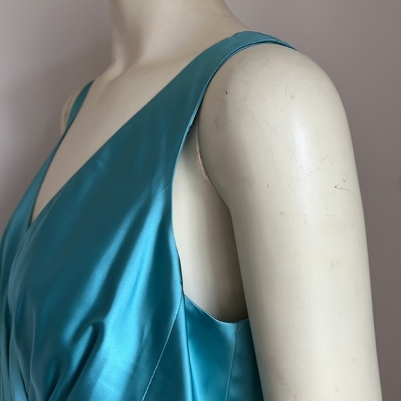 Nwt Adrianna Papell Turquoise Sleeveless Fitted Cocktail Dress 12 - Picture 11 of 14